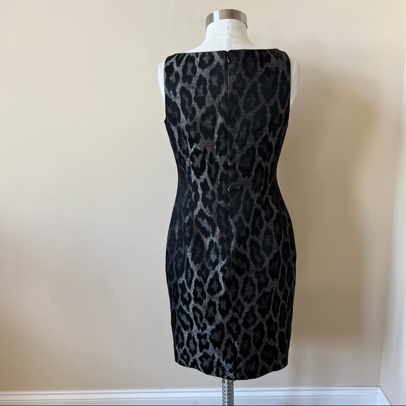 Ann Taylor Black and Gray Leopard Print Dress - Picture 4 of 8